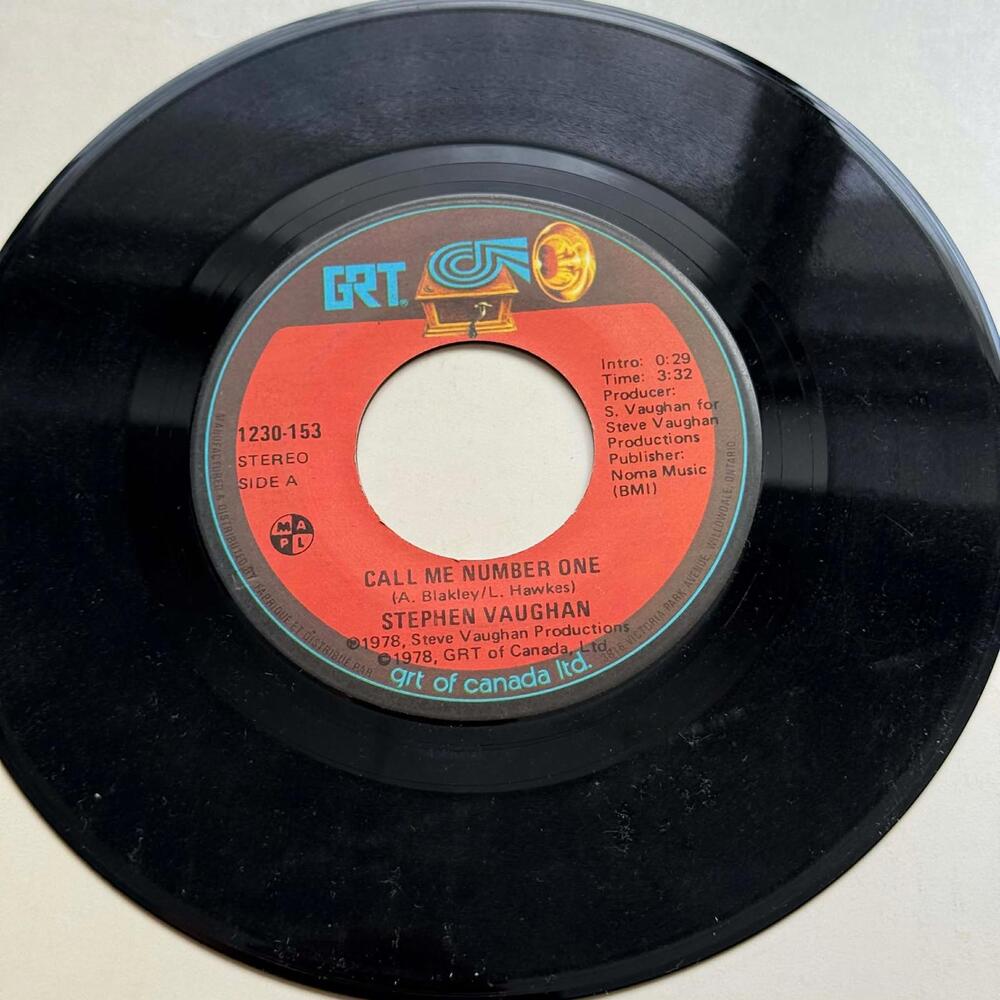 Stephen Vaughan - Gimme Music/Call me Number One 45rpm VG+ R23